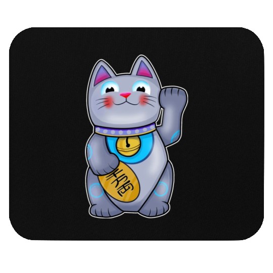 Cute Helpful Maneki Neko Lucky Cat Mouse Pads