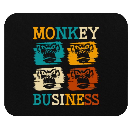 Banana Chimpanzee Colorful Hairy Mouse Pads