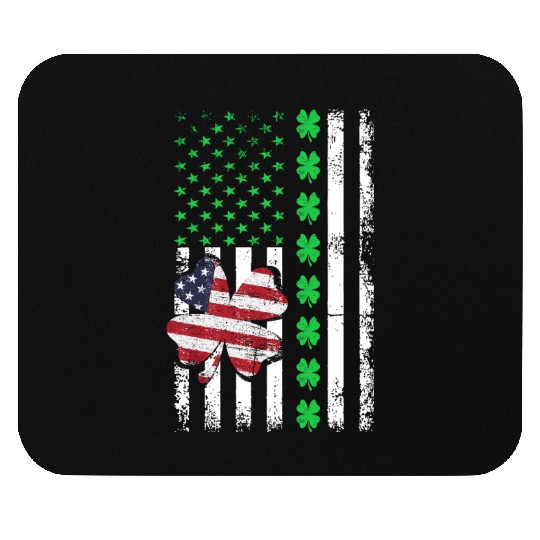 American Flag Shamrock St Patricks Day Mouse Pads