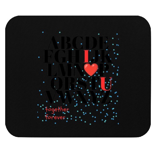 Alphabet ABC i love you Mouse Pads