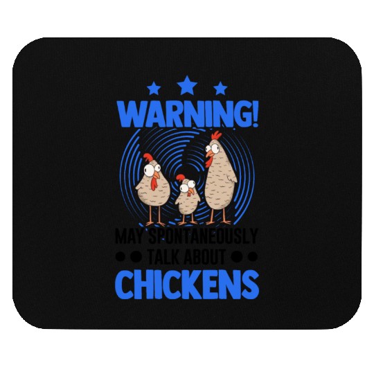 Warning Chickens Farmer Chicken Mouse Pads