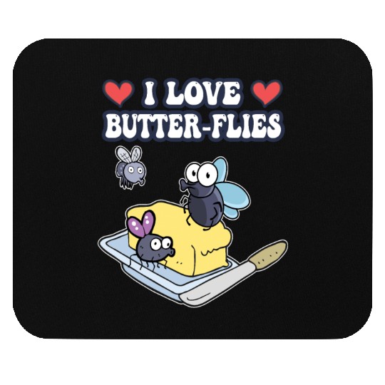 I Love Butterflies Mouse Pads