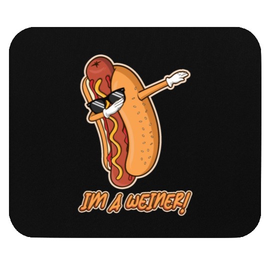 I'm a weiner Funny Dabbing Dance Hotdog Lover Pun Mouse Pads
