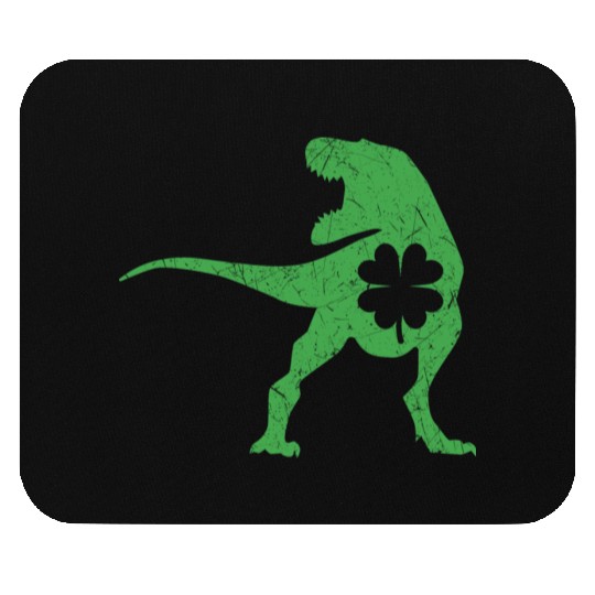 Tyrannosaurus T Rex Dinosaur St Patricks Day Irish Mouse Pads