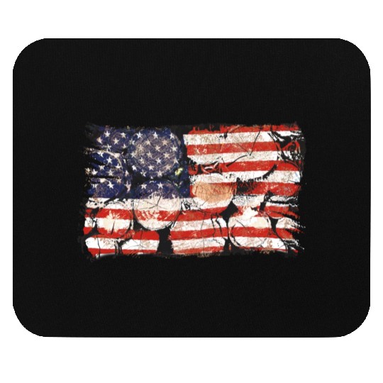 The Usa Flag Tree Trunks America Patriotism Mouse Pads