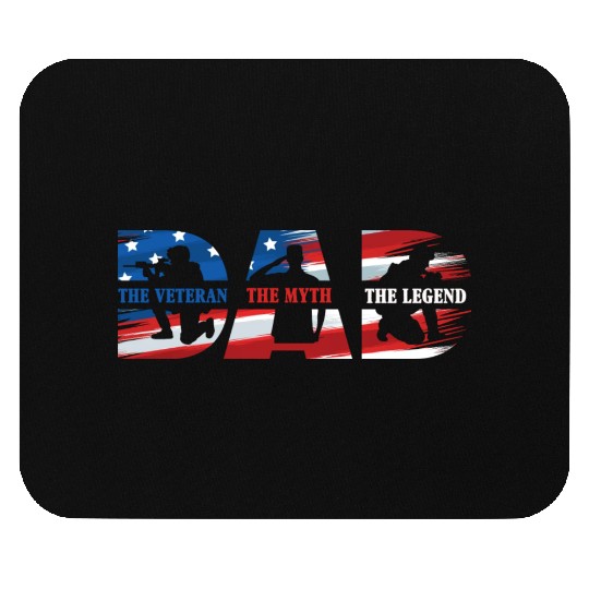 Veteran Dad American Flag US Father Patriotic Mouse Pads