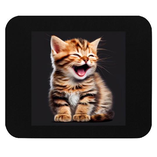 Cute Laughing Cat Mouse Pads
