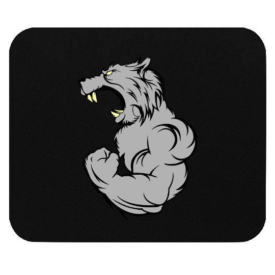 wolf beast 2 Mouse Pads