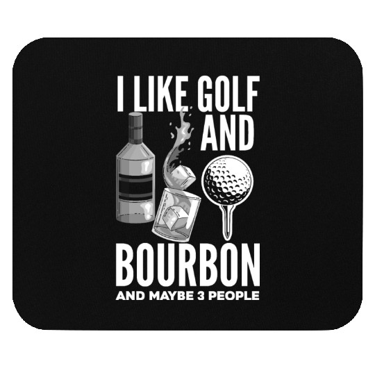 Golf Bourbon Whiskey Gift Golfer Mouse Pads