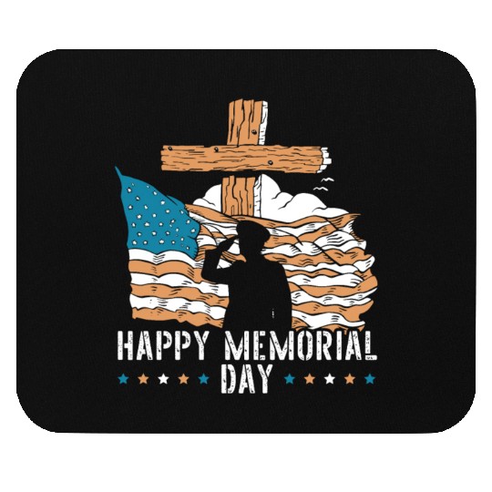 Patriotic Veteran USA Flag American Memorial Day Mouse Pads