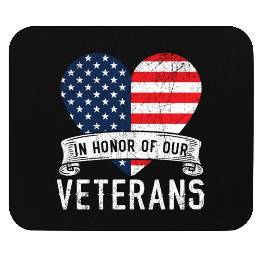 Patriotic Veteran USA Flag American Memorial Day Mouse Pads