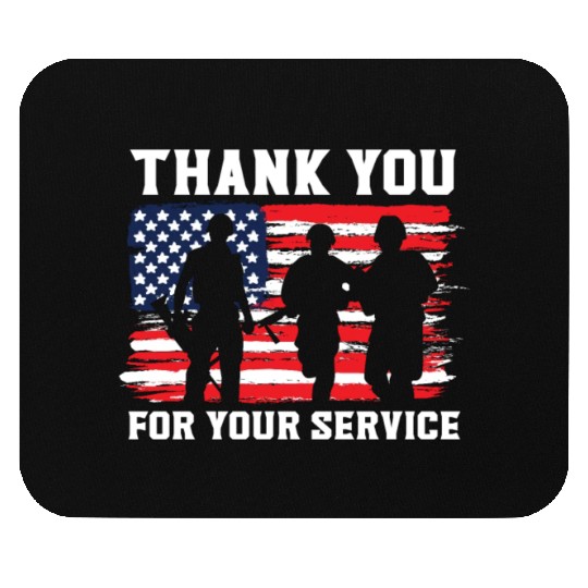 Patriotic Veteran USA Flag American Memorial Day Mouse Pads