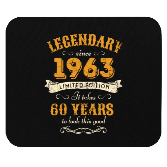 60th Birthday Vintage 1963 Mouse Pads