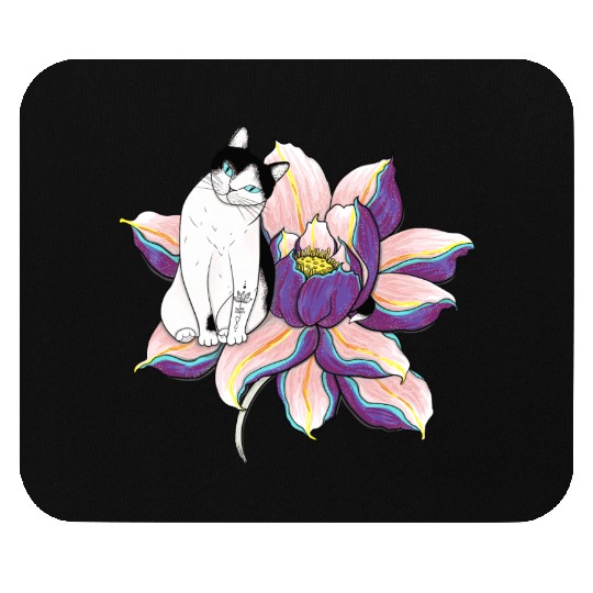 Lotus Cat Mouse Pads