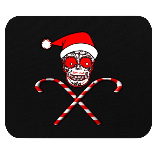 Sugar Skull And Candy Canes Mouse Pads