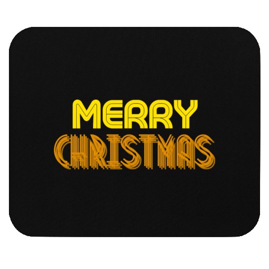 Merry Christmas Yellow Neon Colors Mouse Pads