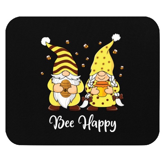 Bee Happy Spring Imker Gnome Garden Mouse Pads
