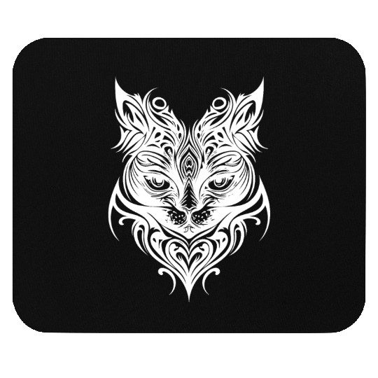 Cute Kittens In Tattoo Style Mouse Pads