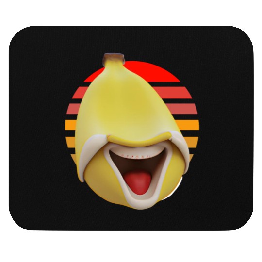 Funny banana at sunset Mouse Pads