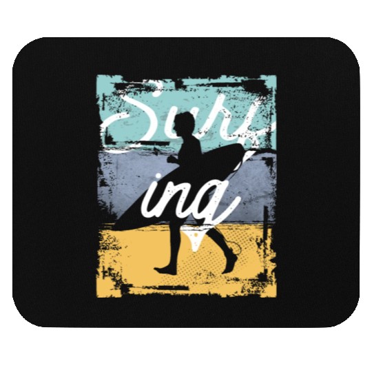 Vintage Surfing Extreme Sport Mouse Pads