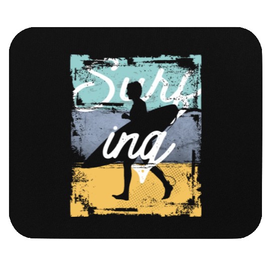 Vintage Surfing Extreme Sport Mouse Pads