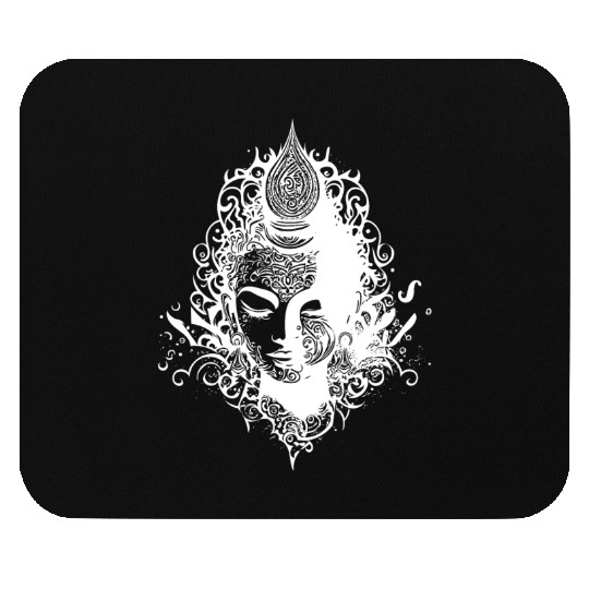 Meditating Buddha Portrait Spiritual Nature Mouse Pads