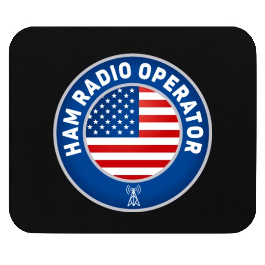 Ham Radio Operator US Flag Mouse Pads