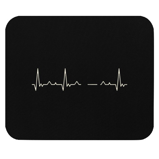 Surfing Surfer Board. Heart. Love. EKG. Pulse. Mouse Pads