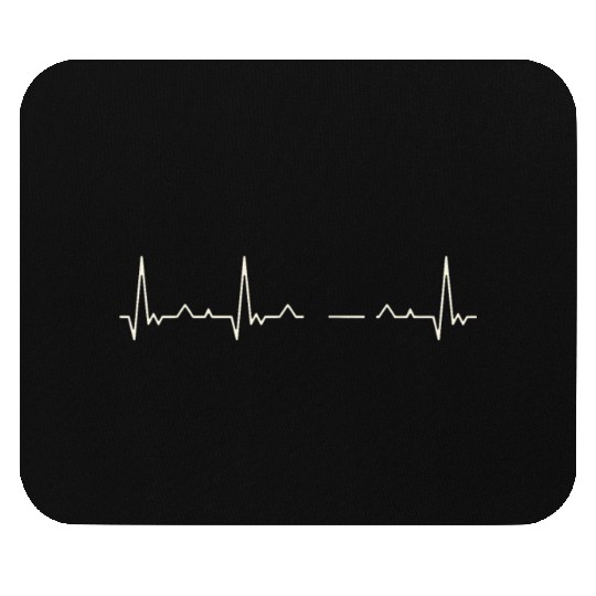 Surfing Surfer Board. Heart. Love. EKG. Pulse. Mouse Pads