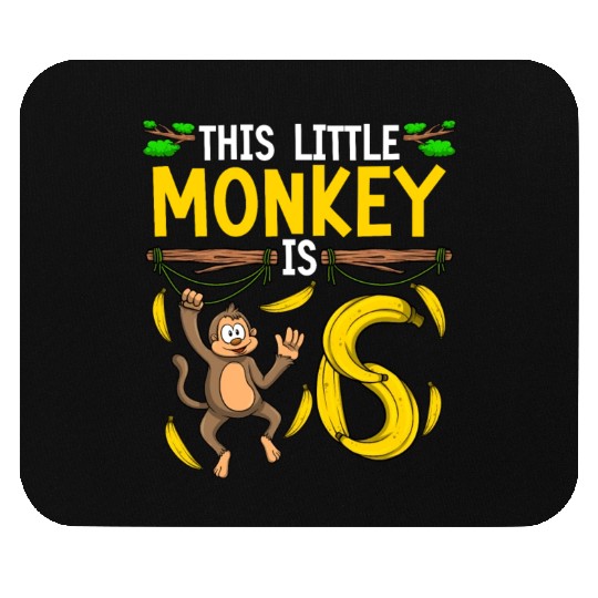 Monkey Birthday 6th Monkey Theme Party Kids Mouse Pads