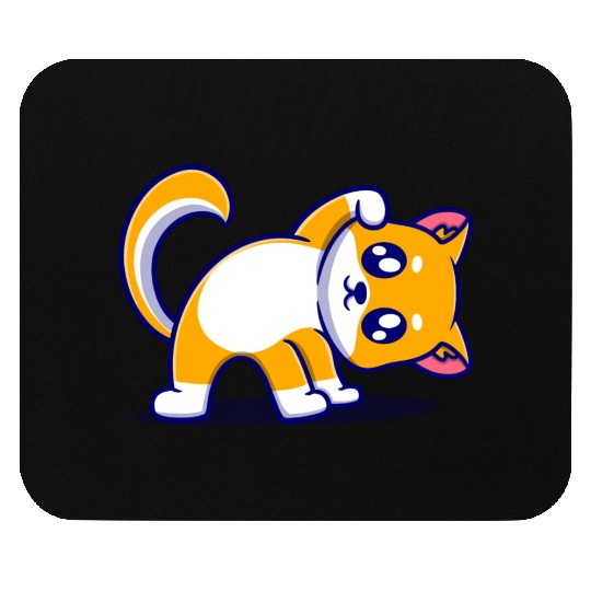 Cute dog cartoon icon illustration gift Mouse Pads