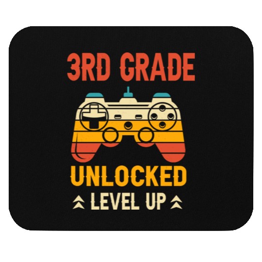 3rd Grade Unlocked Level Up Video Gamer Mouse Pads