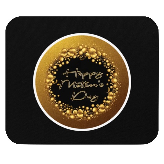 Happy Mother's Day Elegant Gold stickers Mouse Pads
