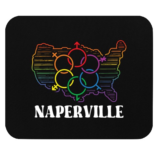 Naperville Pride Month Pride Flag LGBT Community L Mouse Pads