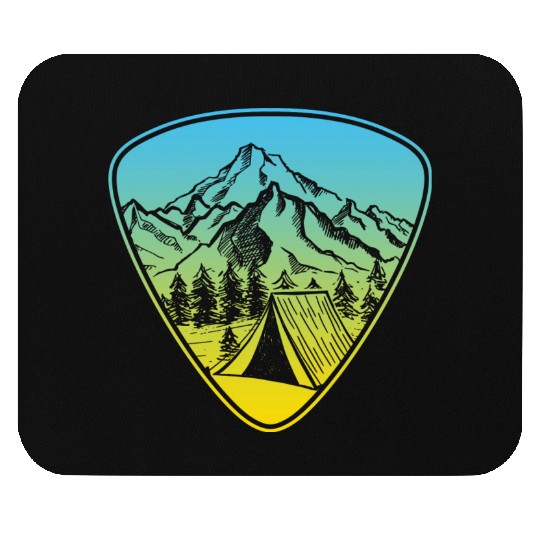 Guitar Pick Mountain Forest Nature Mouse Pads