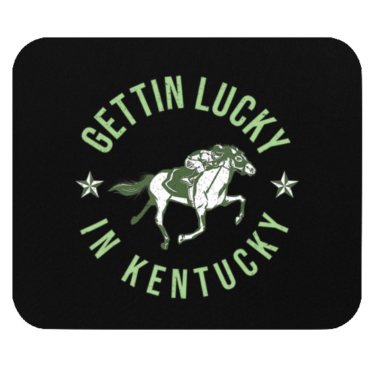 Funny Derby Vintage Getting Lucky In Kentucky Hor Mouse Pads