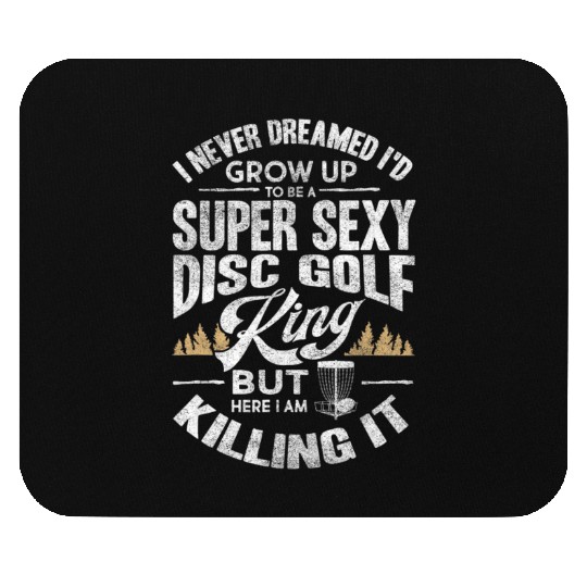 Funny Disc Golf Mouse Pads Men Husband Vintage Disc Go
