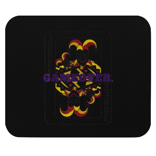 GAME OVER Joker Playing Card Mouse Pads