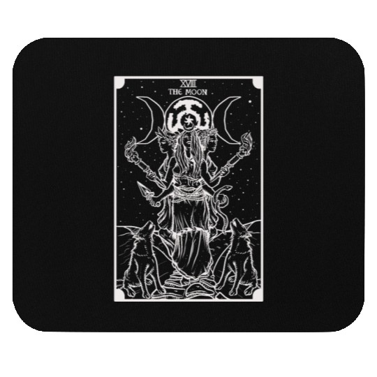The Goddess Hecate in The Moon Tarot Card (Shadow) Mouse Pads