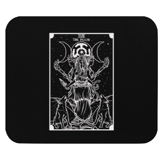 The Goddess Hecate in The Moon Tarot Card (Shadow) Mouse Pads