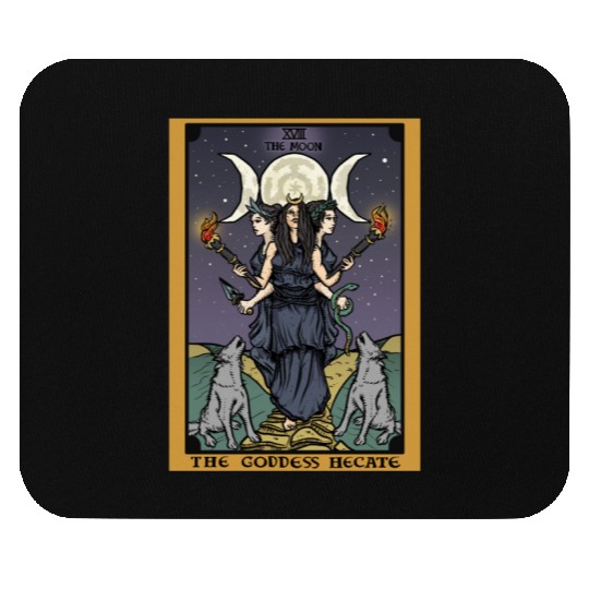 The Goddess Hecate in The Moon Tarot Card Mouse Pads
