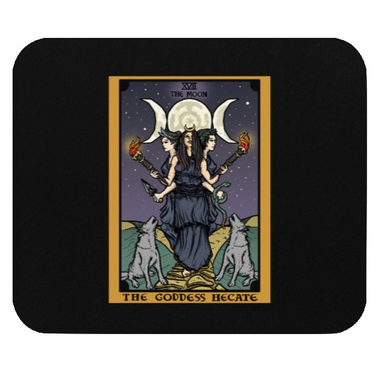 The Goddess Hecate in The Moon Tarot Card Mouse Pads