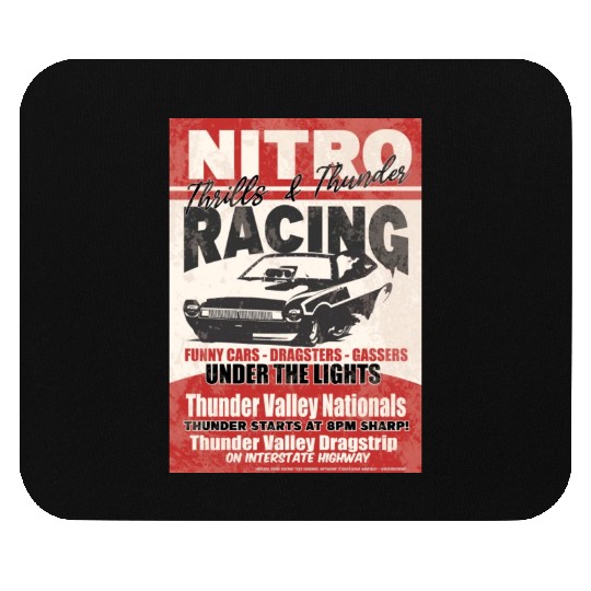 Vintage Hot Rod Classic Funny Drag Racing Poster Mouse Pads
