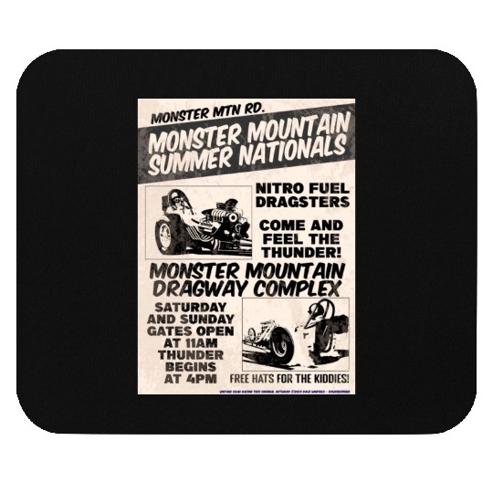 Vintage Hot Rod Classic Drag Racing Poster Mouse Pads