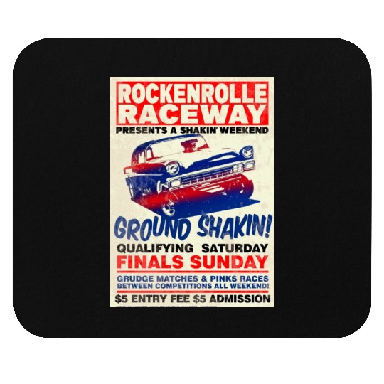 Vintage Hot Rod Classic Drag Racing Poster Mouse Pads