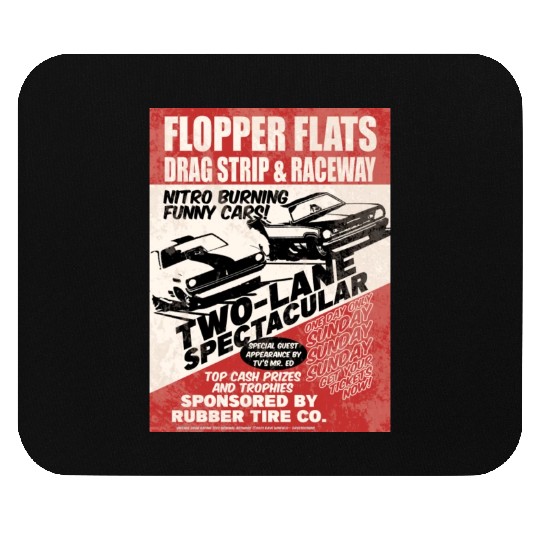 Vintage Hot Rod Classic Drag Racing Poster Mouse Pads