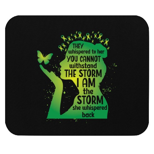 Green Awareness Butterfly Mental Health Mouse Pads