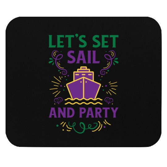 Mardi Gras Cruise Ship Carnival Cruising Party Mouse Pads