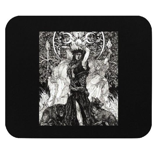 The Goddess Hecate Tarot Card Triple Wiccan Pagan Mouse Pads