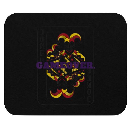 GAME OVER Joker Playing Card Mouse Pads